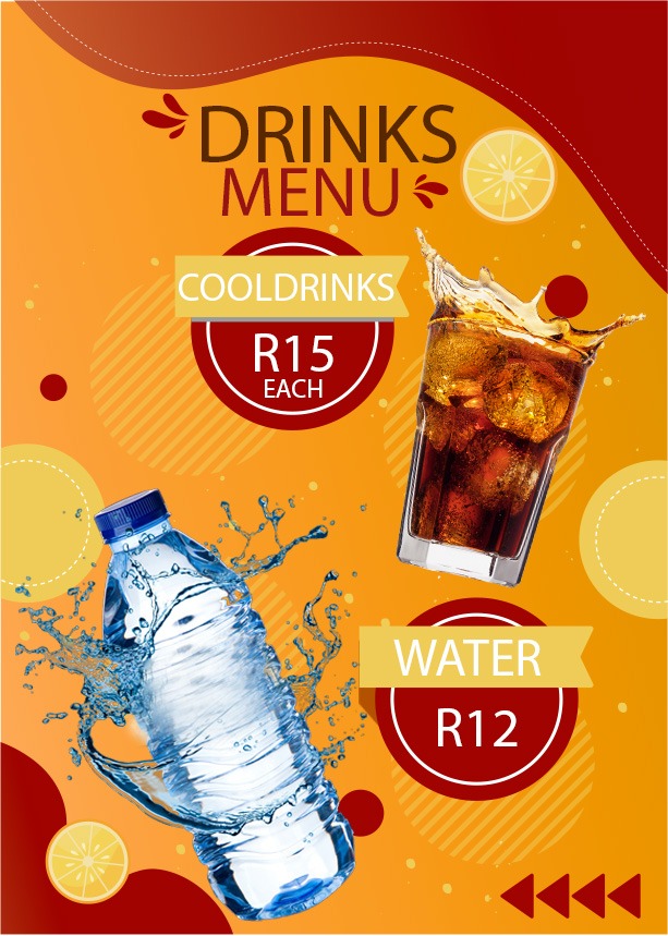 Drinks menu poster
